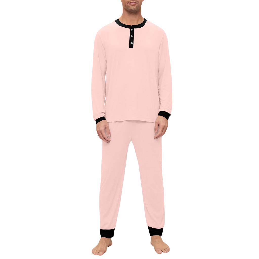 Men's Pajama Set, Long Sleeve And Long Pants, Two-piece Set