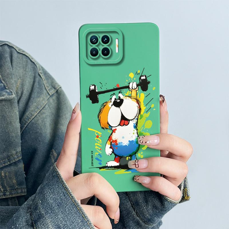 Чехол для телефона OPPO Reno4 Lite Reno4 F Чехол Reno 4 Lite 4F Мягкий Силикон Мультяшный Funda Милый Панда Цветок Печатный Coque Корпус