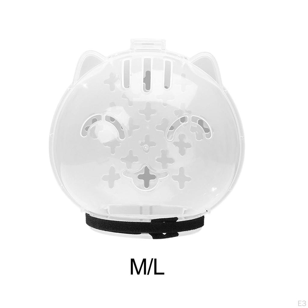 Cat Muzzle Breathable Hood Lightweight Anti Scratch Pet Mouth Cover Transparent for Bathing