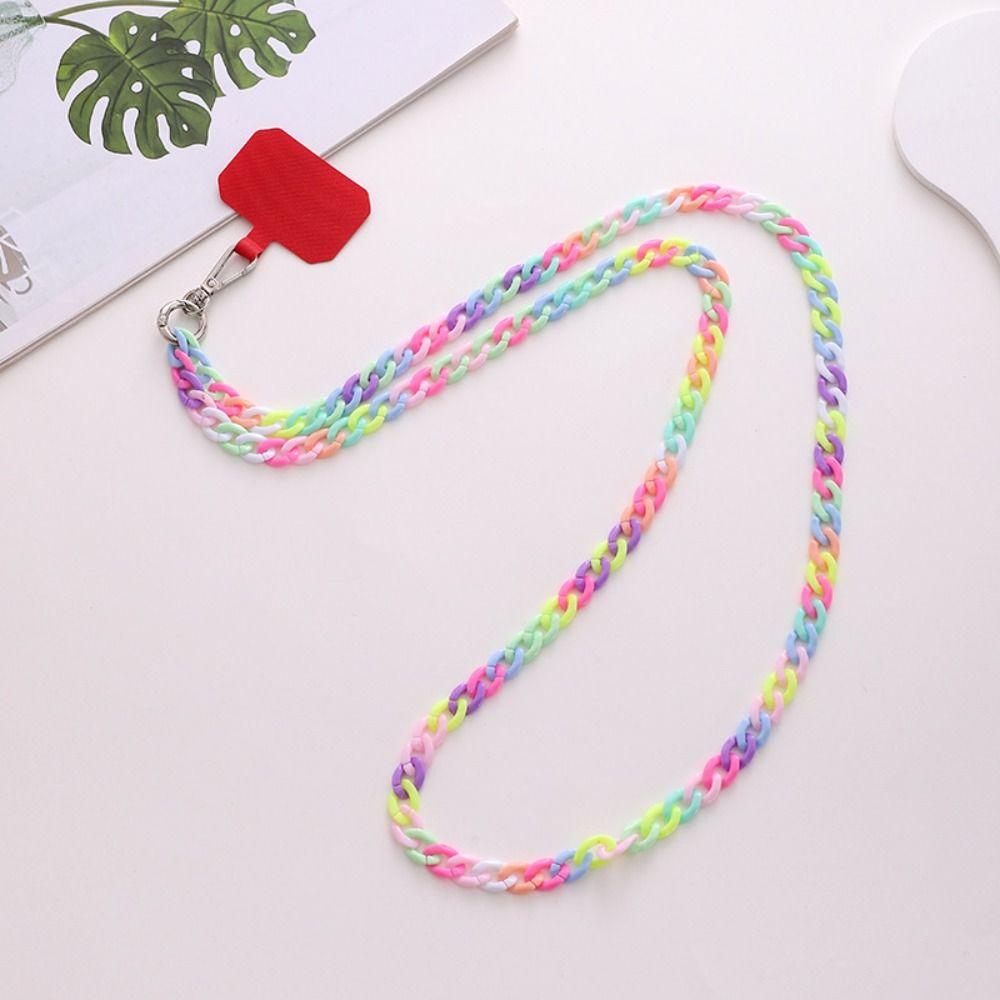Keychain Anti-lost Rope Colorful Neck Hanging Cord Portable Phone Chain Straps  Phone Accessories