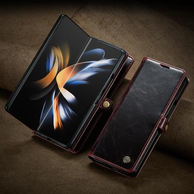 Кожаный чехол для мобильного телефона с защитой от царапин для Samsung Galaxy Z Fold 4 5g Fold4 Fold3 Fold 3, нескользящий полный защитный чехол