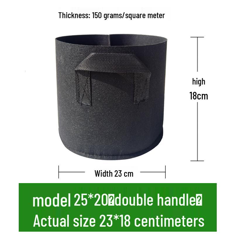 Extra-Large Black Non-Woven Fabric Grow Bags for Plants and Trees - Thickened Nutrient Pots and Seedling Bags