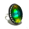 Natural Bi-Color Tourmaline Gemstone 925 Sterling Silver Ring Size 8 b3A60