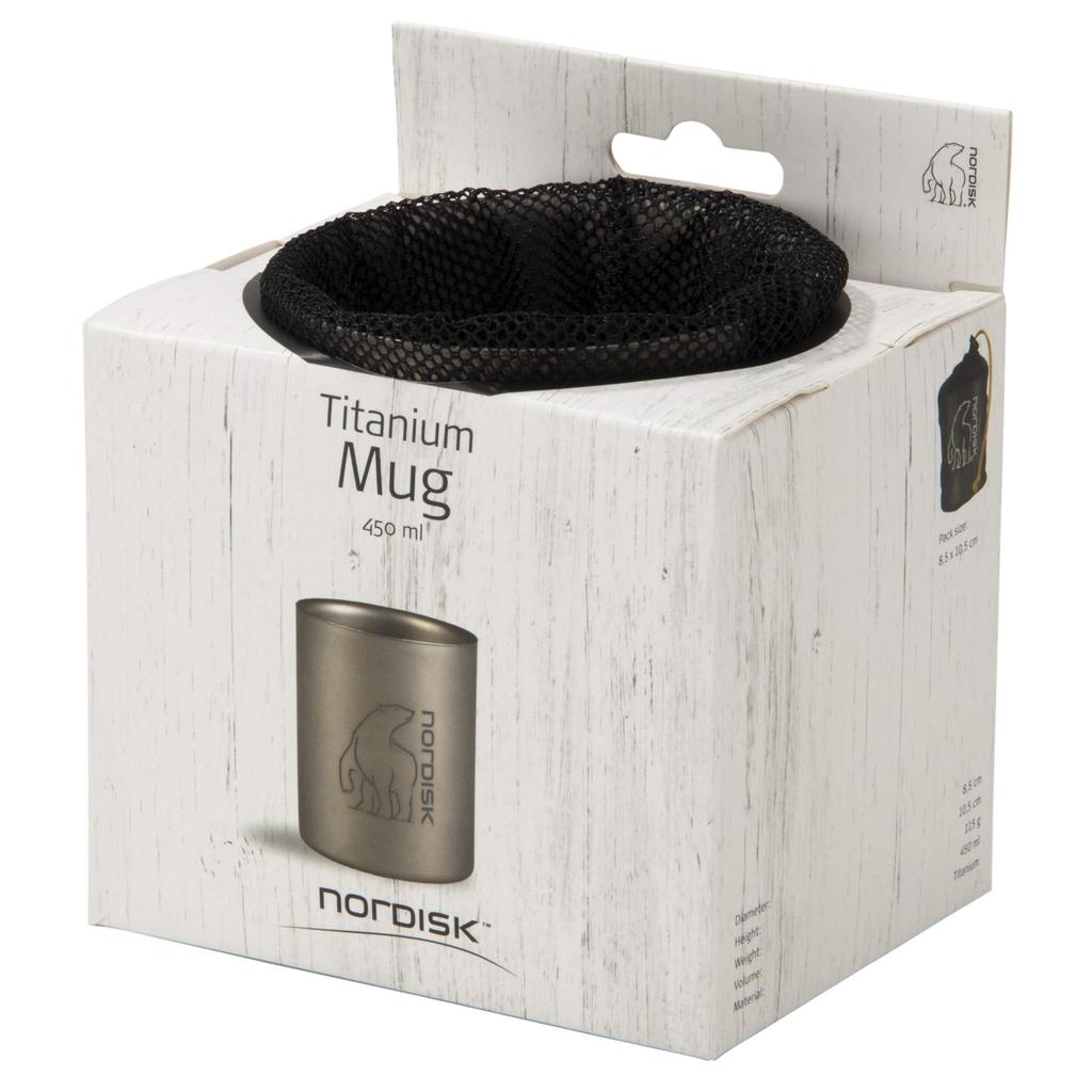 Кружка для кемпинга NORDISK Outdoor Mug Titanium Double Wall, характеристики 450 мл, японская, 119011 [Подлинный продукт]