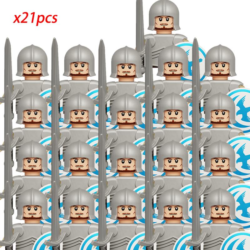 MOC Престолы Золотая Броня Воин Стражник Джейме Ланнистер Барристан Селми Мерин Трант Конструкторы Мини Экшн Фигурка Игрушки