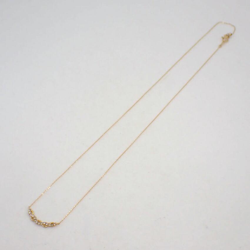 [Новое] Бриллиантовое колье/подвеска K18YG [i3-1]