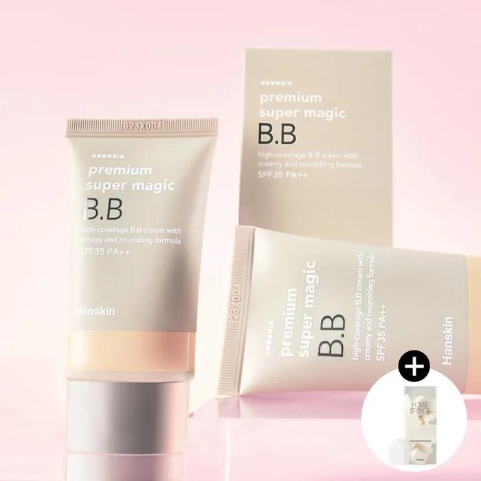 Premium Super Magic BB Cream (45g) + House Sponge 20 Sheets Set