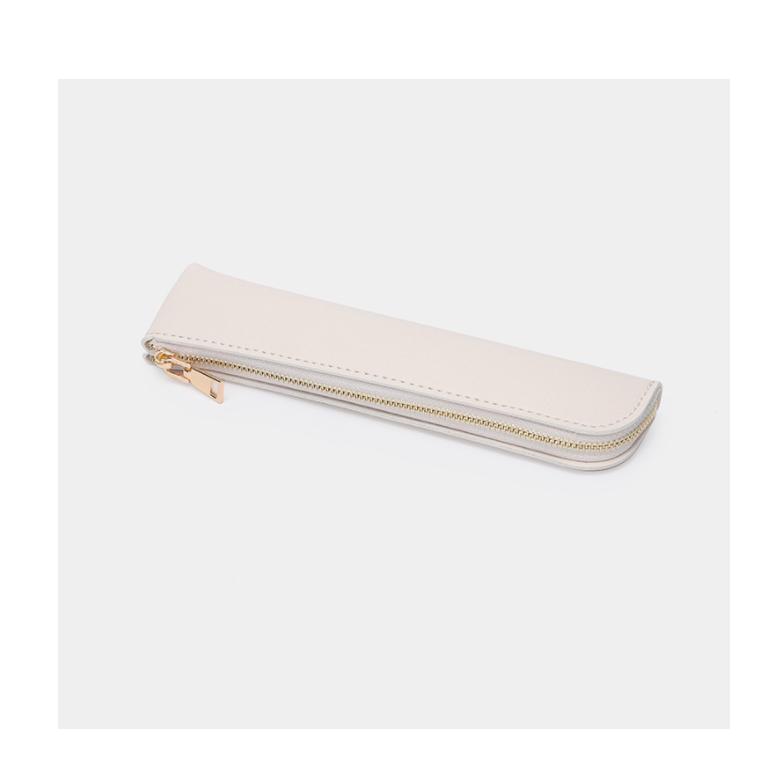 YY Solid Color Mini Pencil Case Protective Case Small and Cute Pencil Case Leather Cosmetic Brush Holder