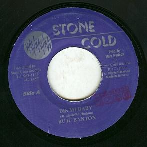 7-дюймовая пластинка BUJU BANTON - Dis Mi Baby NONE Stone Cold 2000 Ямайка Регги, Ска и Даб Б/У
