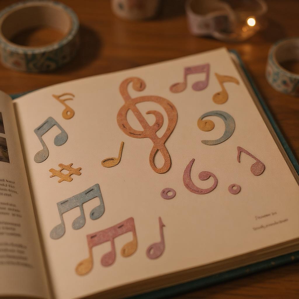 Musical Notes Dies Cuts for Card Making,Cutting Dies, Metal Die Cutting Mold, Scrapbooking Dies, DIY Etched Embossing Stencil for Craft