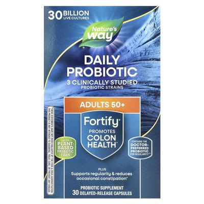 Fortify®, ежедневный пробиотик, для взрослых 50+, 30 млрд КОЕ, 30 капсул с отсроченным высвобождением