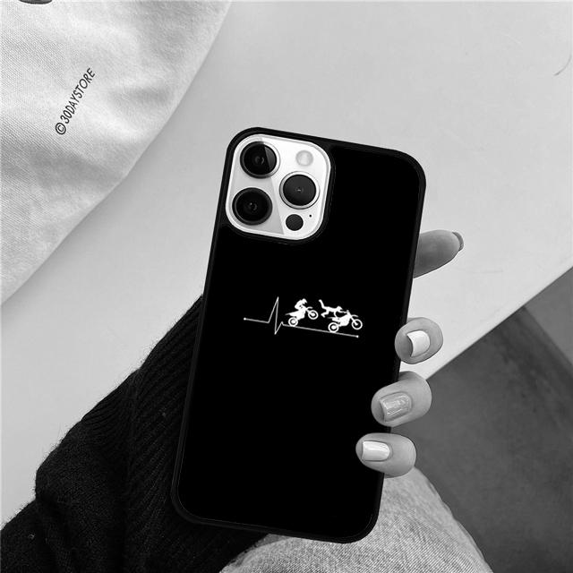 Motorcycle Heartbeat Coque Shell For iPhone 17 Air 15 16 14 13 12 Pro Max 11 Pro Max Plus Phone Case Cover