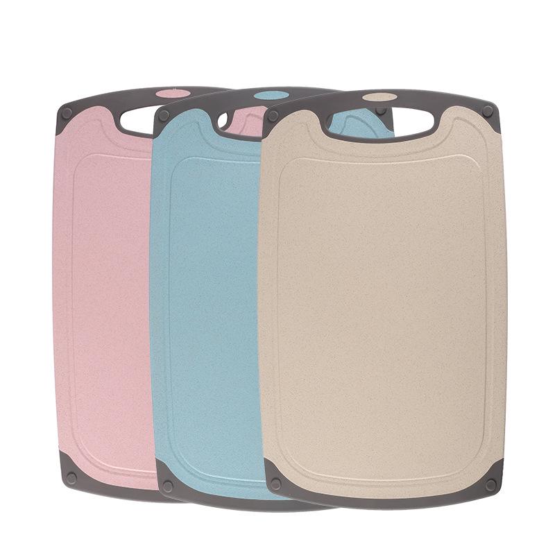 Nordic Style Wheat Straw Plastic Cutting Board - Household Kitchen Use