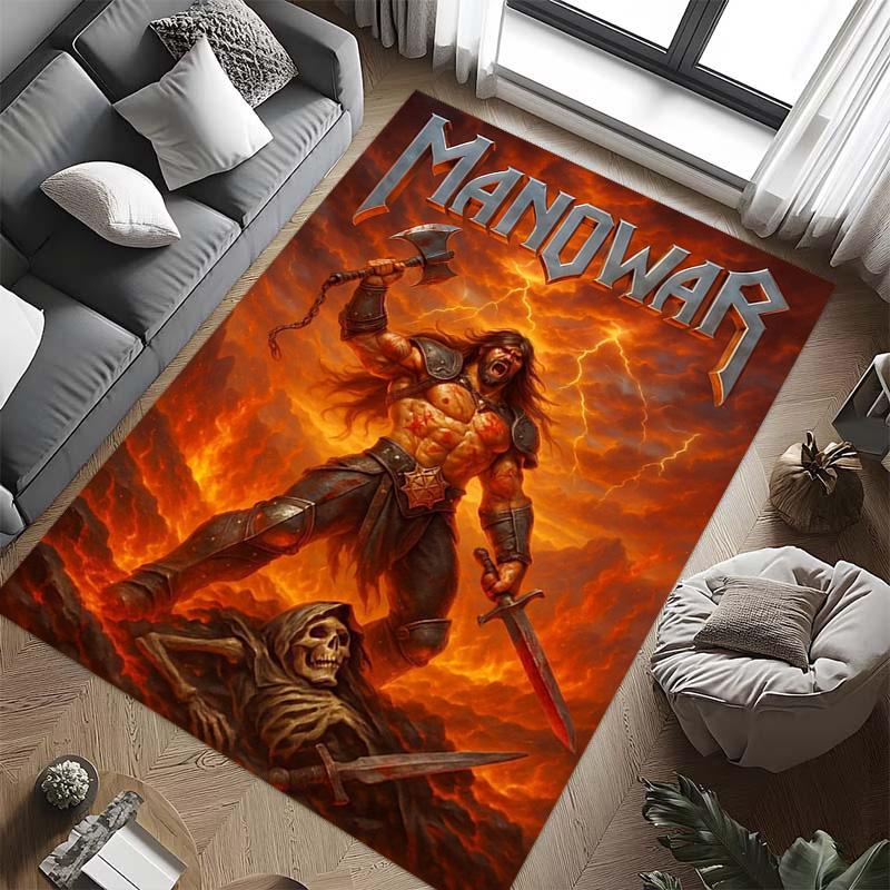 Manowar: Warrior's Fury carpet Home Decor printing Doormat Office chair cushion Bathroom mat