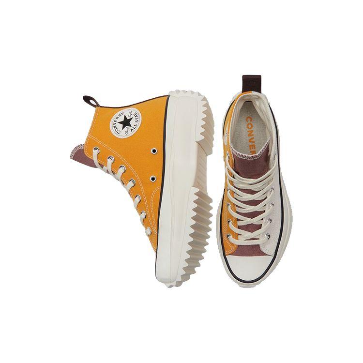 Converse Run Star Hike Трехпанельные Удобные Универсальные Высокие парусиновые Кроссовки Унисекс Оранжевый Белый 171122C