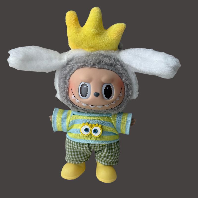 Labubu Doll Clothes: Skirt Suit for 17CM Plush or Vinyl, Fits One, Two, and Three Generations