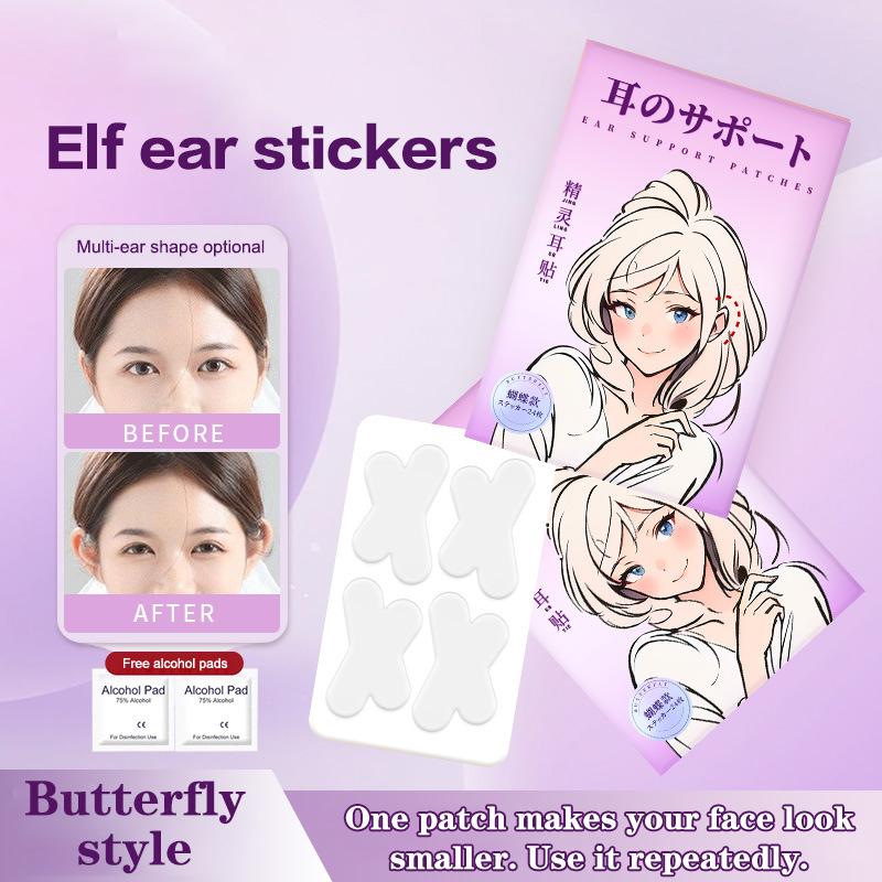 Наклейки для поддержки ушей Elf, невидимые корректоры для ушей, поддерживающие мочки ушей, наклейки для макияжа Elf Ear V-Face, простота использования