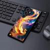 Чехол из закаленного стекла 'Огненный Феникс' для Samsung Galaxy S26 S25 S24 S23 S22 S20 FE/Ultra/Plus, противоударная задняя крышка