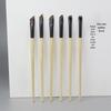Flowing Cloud Wood Handle Sickle Brush for Eyeliner, Under Eye, and Lower Eyelid Eyeshadow Application.