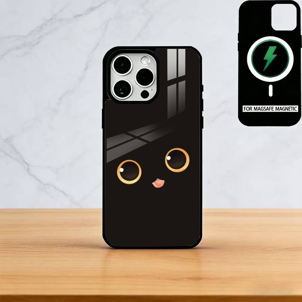 Чехол для телефона с кошками для iPhone 17, 16, 15, 14, 13, 12, 11 Plus, Pro, магнитный, для беспроводной зарядки Magsafe