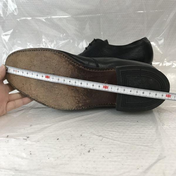 70-е - 80-е? Винтажные FLORSHEIM Войлок Коричневая Кожа Однотонный Носок 10E 27.5-28 Черные Туфли Деловые(ИСПОЛЬЗОВАЛ)