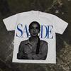SADE Y2K Ретро Харадзюку Уличный Стиль Оверсайз Мода Повседневная Ретро Y2K Футболка Мужская Женская С коротким рукавом Круглый вырез Унисекс