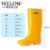 Comemore Autumn Boots Low Heels Rainshoes Couple Men Women High-barrel Waterproof Rain Boot Work Rubber Shoe Long Water Shoes 44