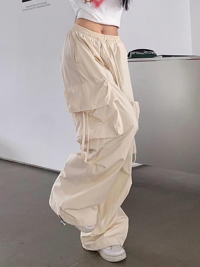 SvaYvee Карго Широкие Штанины Длинные Теплые Однотонные Свободные Размер 2XL Женские Брюки с Флисовой Подкладкой, Брюки, Брюки, Брюки, Повседневные, Стильные, Теплые, Цвет, Посадка,