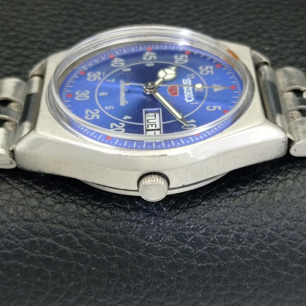 ОРИГИНАЛЬНЫЕ ВИНТАЖНЫЕ МУЖСКИЕ ЧАСЫ SEIKO 5 AUTOMATIC 6309A JAPAN С СИНИМ ЦИФЕРБЛАТОМ a701621-5