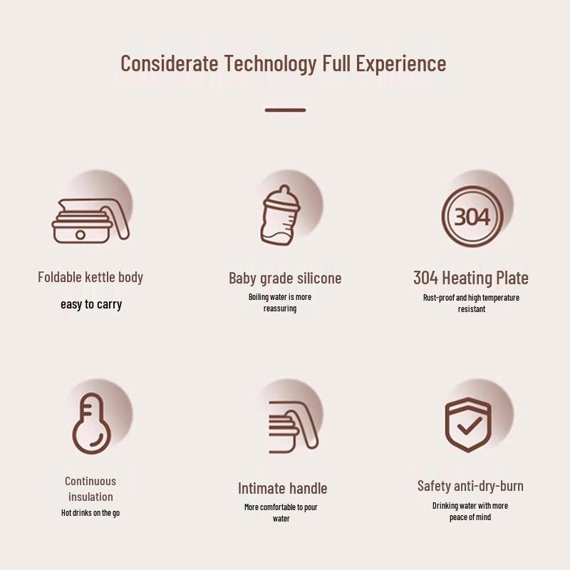 Складной электрический силиконовый чайник, удобный для путешествий