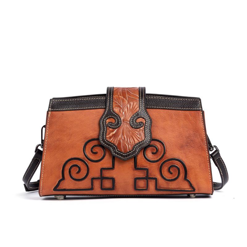 Johnature Роскошные женские сумки, дизайнерские винтажные универсальные сумки ручной работы из натуральной кожи с тиснением на плечо и через плечо