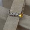 Natural Yellow Sapphire Ring, Engagement Ring, 925 Sterling Silver, Wedding Ring, Yellow Sapphire Ring, Birthstone Ring, Gift for Women.