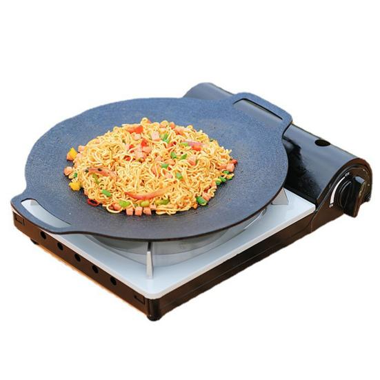 Barbecue Plate Non Stick Heat Resistance Wear-Resistant Smooth Surface Iron Picnic Barbecue Grill Pan Outdoor Supply