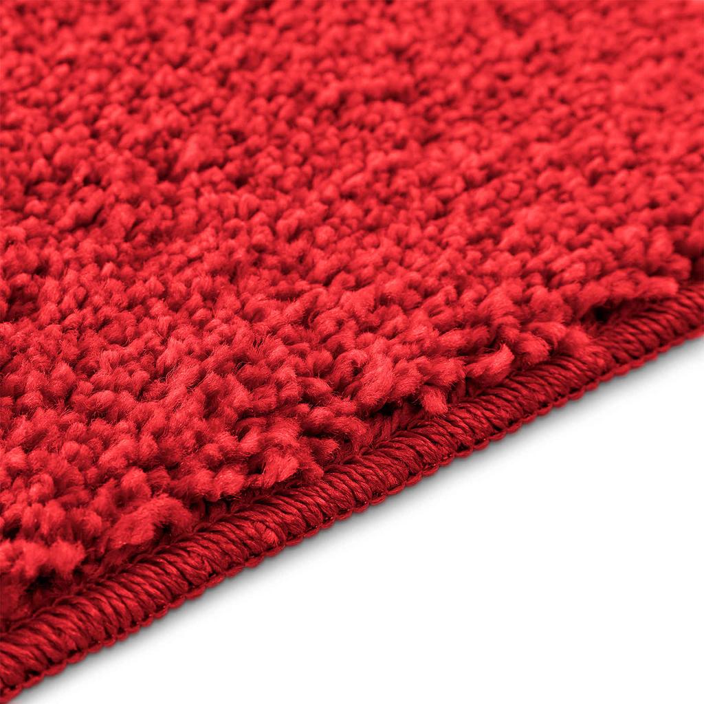Anti Slip Bath Mat Set 3 pcs Red PP