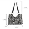 Женская сумка-тоут с леопардовым принтом, большая вместимость, на плечо, зимняя мода, вельветовая сумка