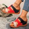 Fashion 2025 Summer Women's Wedge Sandals Premium Orthopedic Open Toe Slippers Vintage Anti-Slip Pu Leather Casual Female Platform Shoes