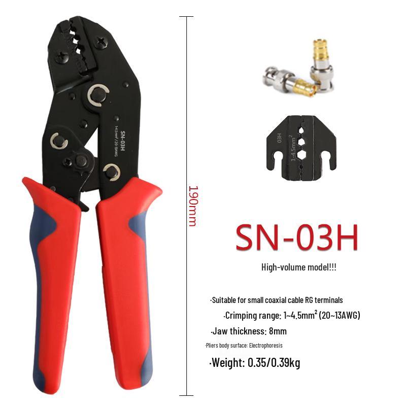 SN Multi-Function Ratchet Crimping Pliers for Spring and Bare Terminals