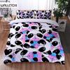 Пододеяльник с рисунком панды King Cute Panda Drinking Water Twin Комплект постельного белья из микрофибры Kawaii Black White Bear Покрывало для одеяла