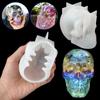 1 Pcs DIY Silicone Resin Casting Mold 3D Skull Head Halloween Epoxy Craft Mould Tool Silicone Molds For Resin