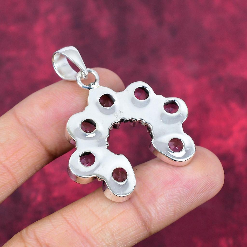 Подвеска с розовым кунцитом, драгоценный камень, кулон из стерлингового серебра 925 пробы, ювелирное изделие ручной работы, кулон с камнем по дате рождения, подарок для него