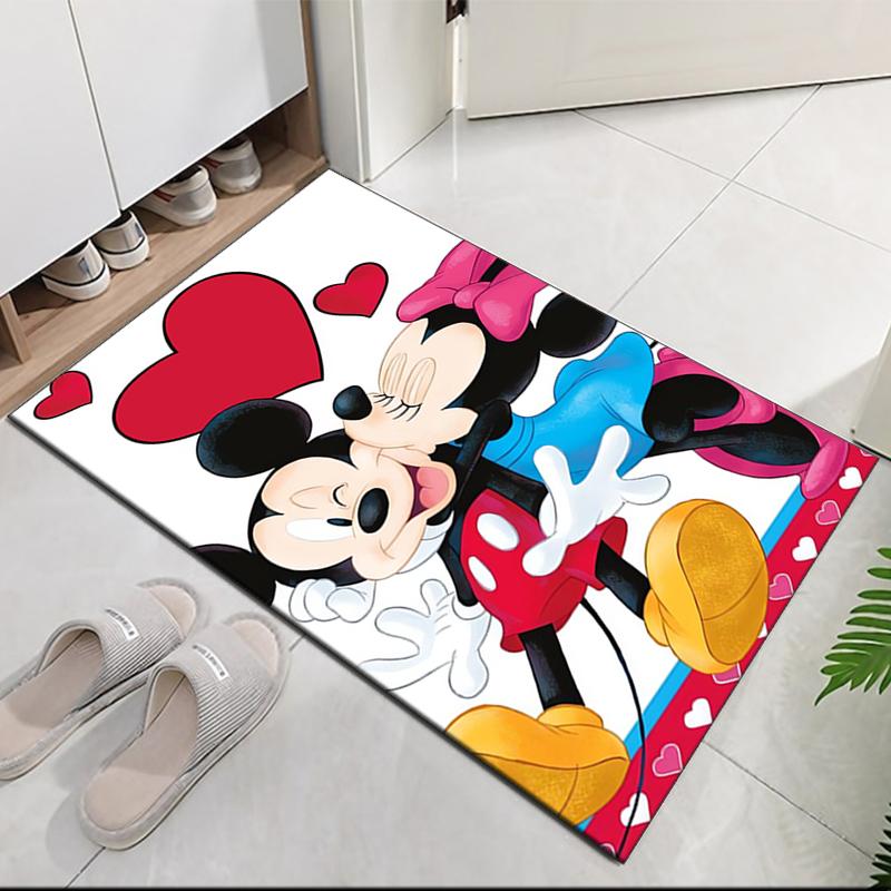 Mickey Minnie Printed Carpet, for Office Chair Living Room Bedroom Kitchen Room Decor Gifts.