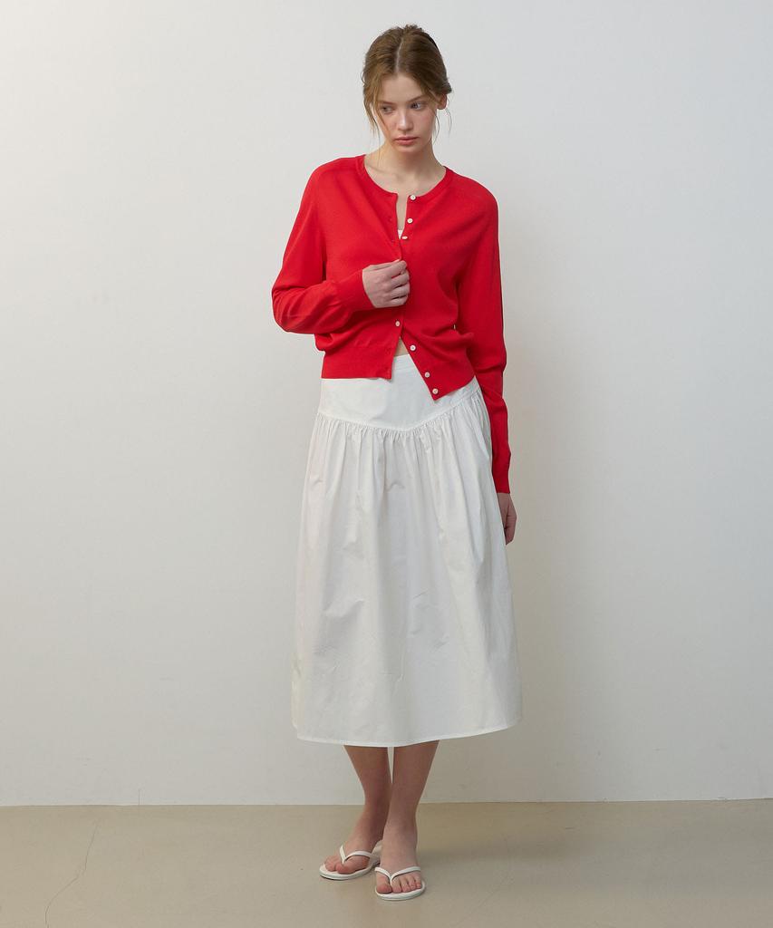 City Breeze Cotton Flare Skirt_White