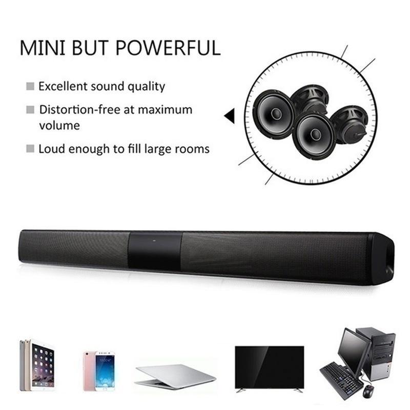 Living Room Overweight Bass Speaker Hi-fi Stereo Wireless Bluetooth High Volume Home Theater Long Bar Speaker