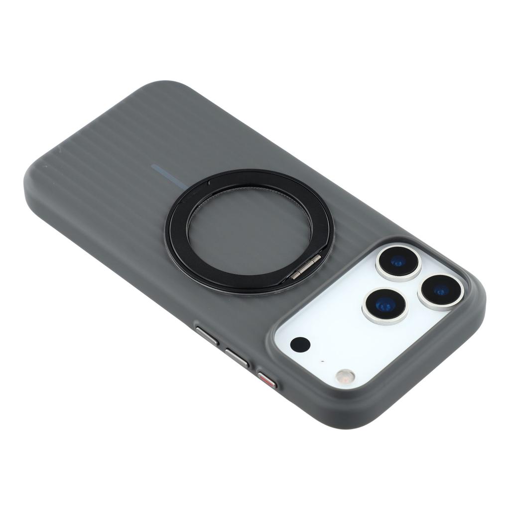 KIGC Магнитный чехол для iPhone 17 Pro Max с вращающейся подставкой Жесткая ПК задняя крышка для телефона