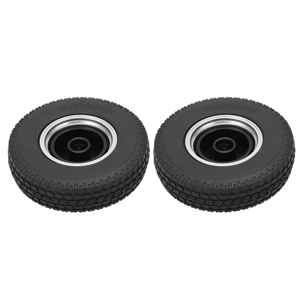 2Pcs RC Car Rubber Tire Aluminum Alloy Front Hub with Rubber Tires for Tamiya 1 14 Tractor Truck Front Wheel