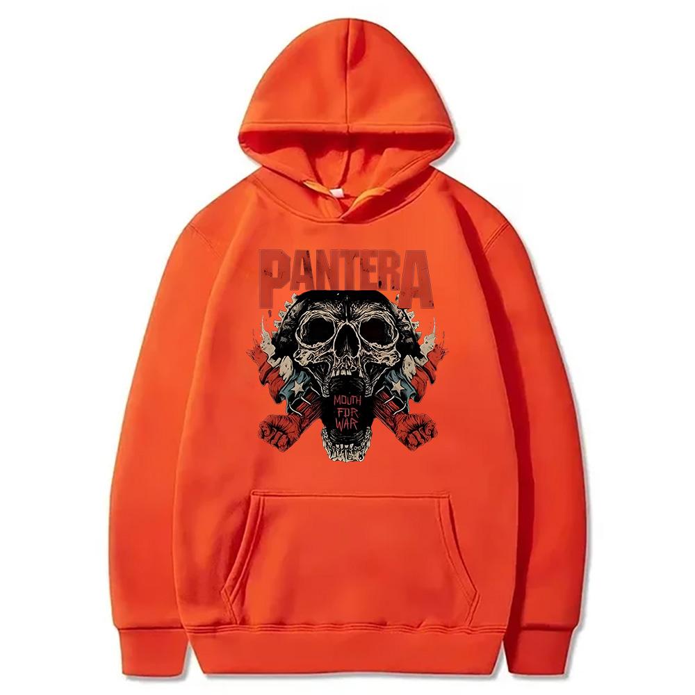 Vintage Pantera Band Rock Hoodies for Women/Men Oversized Sweatshirts High Street Pullovers Graphic Printing Clothing