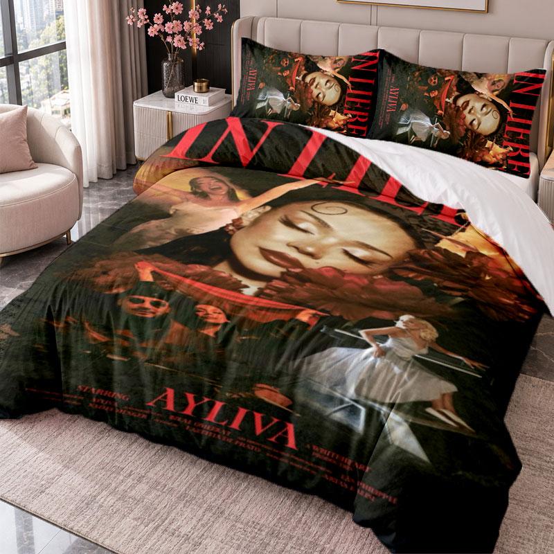 Ayliva 3Pcs Bedding Set Duvet Cover With Two Pillowcases For Bedroom Home Decoration
