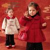 Красная утепленная куртка LUSON для девочки на Новый год