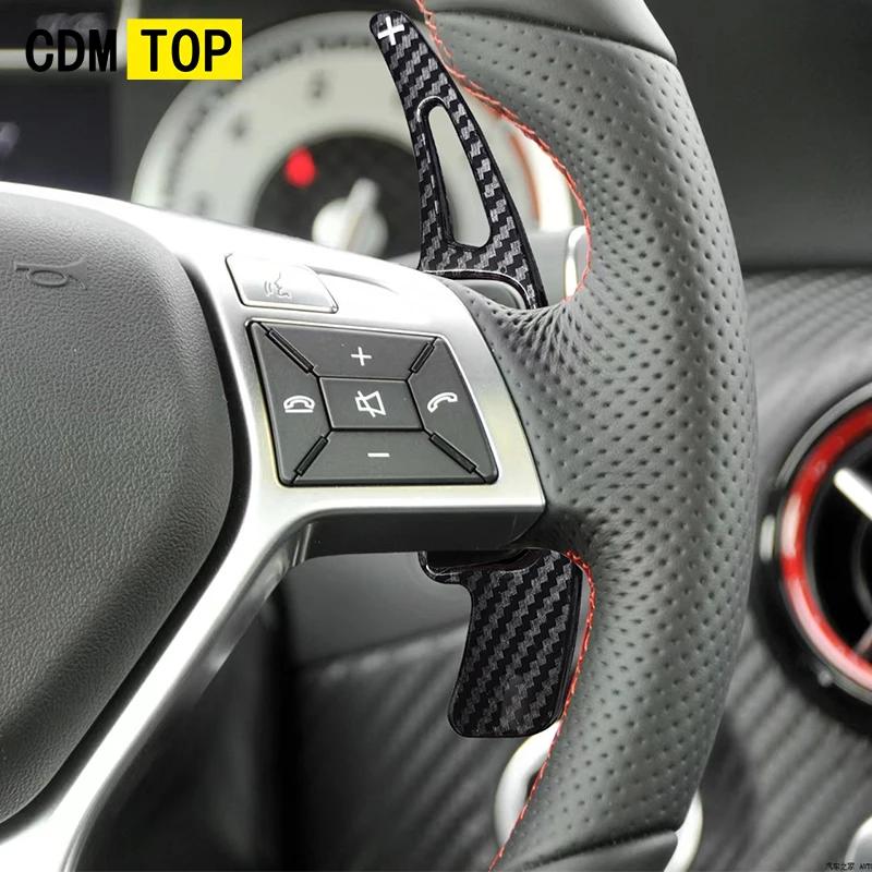 Для Mercedes Benz ABEM Class w204 w212 GLK CLA GLA Автомобильный руль с подрулевыми переключателями, удлинителями, переключателями передач DSG, наклейкой для автомобиля, стильным дизайном