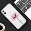 Красивый чехол с цветком для iPhone 13 12 11 Pro Max XS Max XR X 7 8 6 Plus 5 5S SE 2020 12 Mini Matte Soft TPU Clear Cover